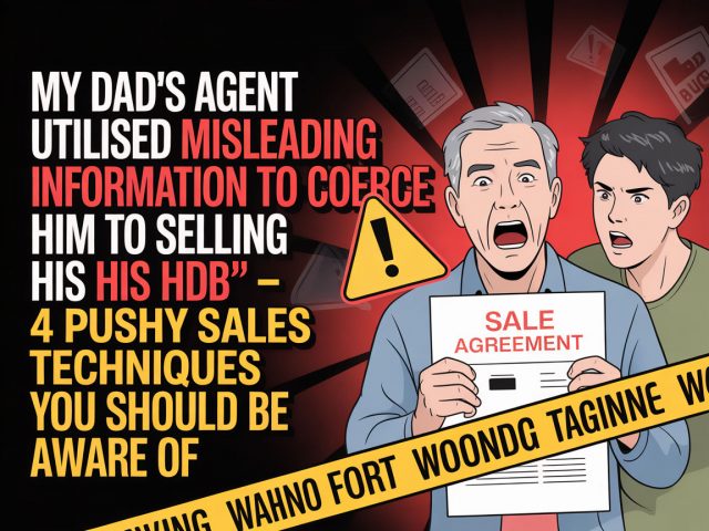 My Dad’s Agent Utilised Misleading Information to Coerce Him into Selling His HDB” – 4 Pushy Sales Techniques You Should Be Aware Of